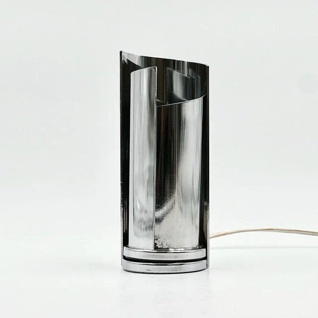 Space Age Sculptural Chromed Metal Table Lamp from Selenova, Italy, 1970s For Sale - Image 9 of 11