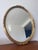 1940s Antique Oval Gilt Mirror in Carved Wood, 1940s For Sale - Image 5 of 8