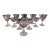 Tiffin Franciscan Pink Wisteria Stemware Glasses With Silver Rims - 11 Pieces For Sale