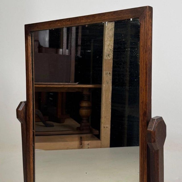 20th Century Arts and Crafts Oak Dressing Mirror, 1890s For Sale - Image 12 of 15