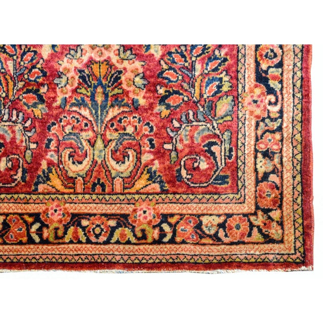 Brick Red Early 20th Century Sarouk Rug For Sale - Image 8 of 11