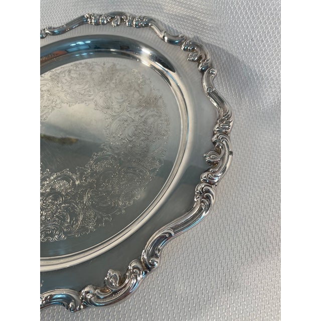 Vintage Gorham "Newport" Silverplated Serving Platter Tray For Sale - Image 6 of 10
