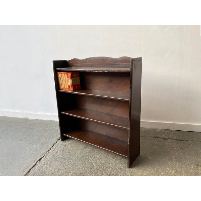 Vintage Open Fronted Free-Standing Bookcase, 1930s For Sale - Image 3 of 7