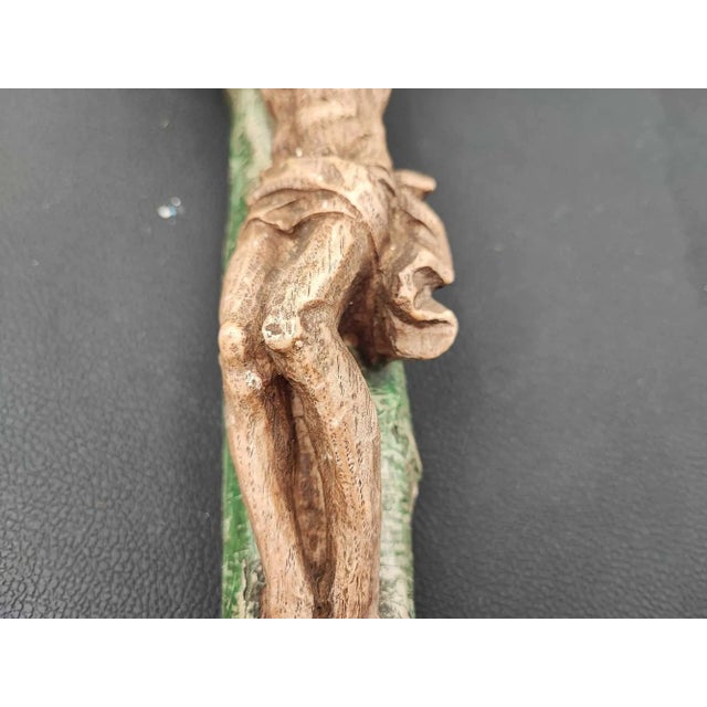 Pre-War Hanging Cross in Plaster, 1920s For Sale - Image 4 of 9