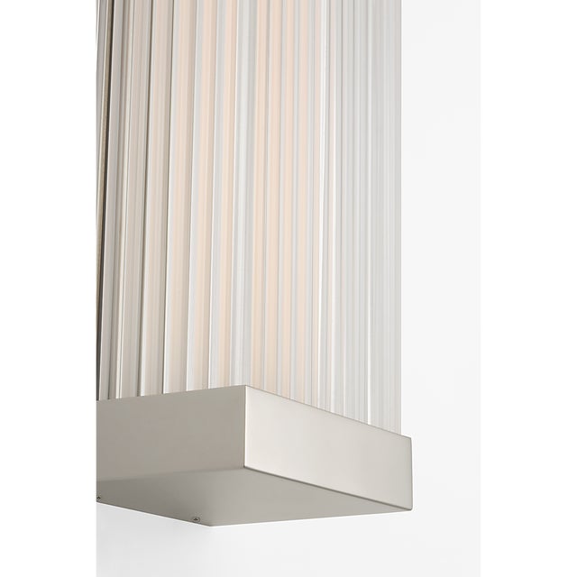 Modern Chapman & Myers for Visual Comfort Signature Vance 14" Sconce in Polished Nickel with Clear Glass Rods For Sale - Image 3 of 8