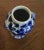 Antique 19th c. Chinese blue & white porcelain vase of small size with lion mask handles to each side. Decorated with an...