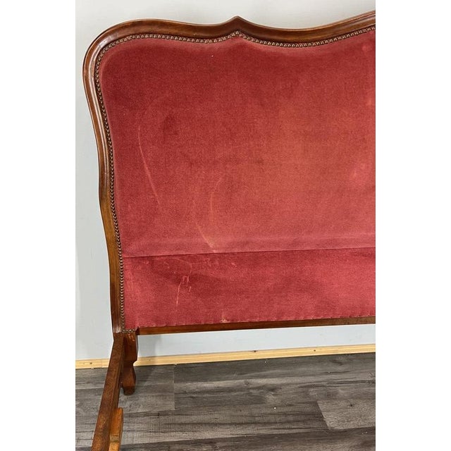 Vintage French Louis XVI Walnut King Size Bed Frame For Sale - Image 9 of 12