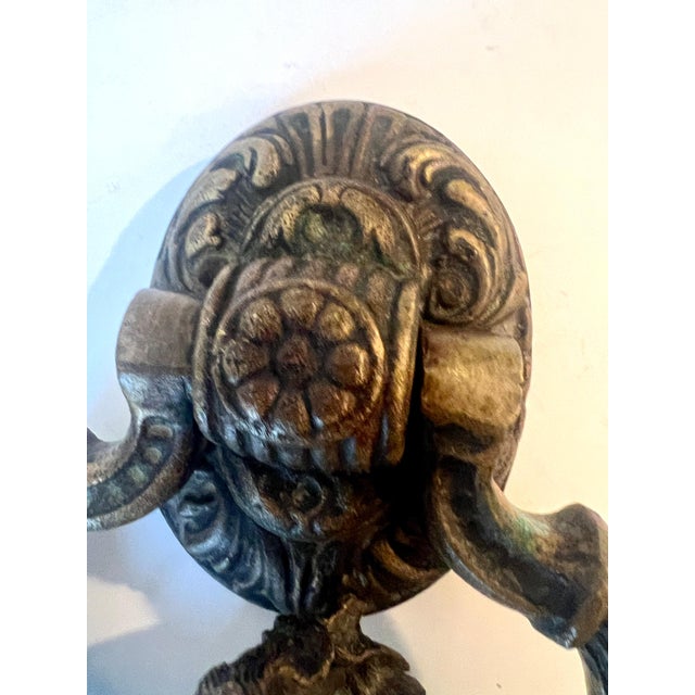 Metal Solid Bronze Sculptural Brass Horse Head Door Knocker For Sale - Image 7 of 10