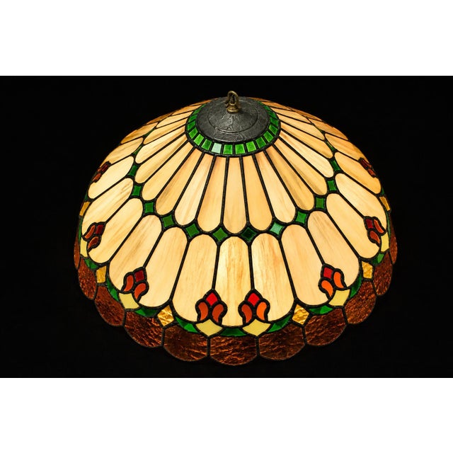 Antique Tiffany Style Light Lamp Shade For Sale In Los Angeles - Image 6 of 18
