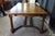 1960s English William & Mary Style Parquetry Oak Refectory Draw Leaf Dining Table For Sale - Image 9 of 12