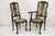 Antique Chinoiserie Queen Anne Hand Painted Floral Cane Dining Chairs - Set of 4. Set includes (2) side chairs and (2)...