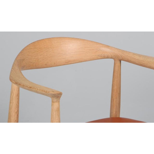 JH503 The Chair in Oak and Leather Hans J. Wegner for PP Møbler, 1960s For Sale - Image 4 of 10