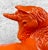 Vintage Hollywood Regency Large Orange Plaster Unicorn Sculpture For Sale - Image 6 of 10