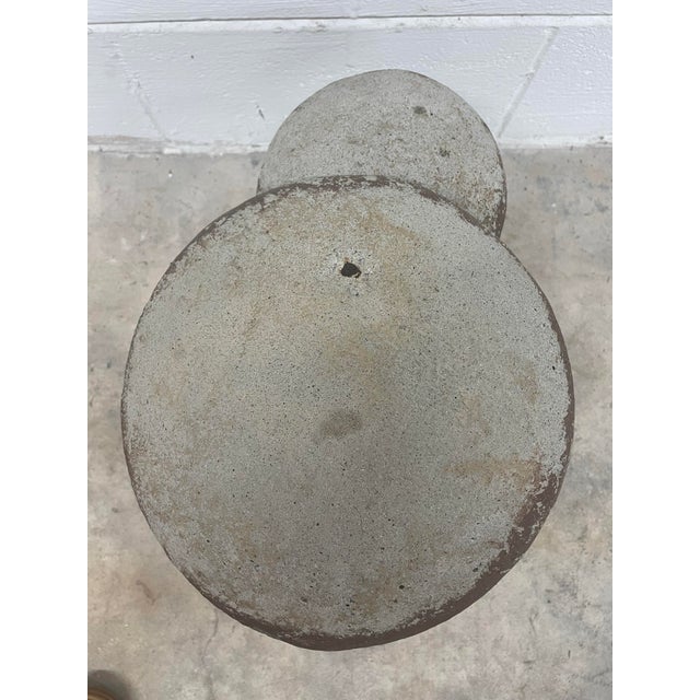 1950s Mid 20th Century Concrete Mushroom and Frog With Brown Accents For Sale - Image 5 of 6