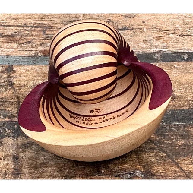 Late 20th Century Vintage Handcrafted Wood Nautilus Form For Sale - Image 5 of 12