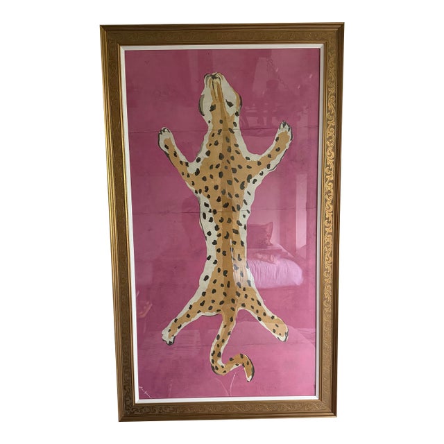 Leopard Series - Pink by Dana Gibson, Framed Art Print For Sale