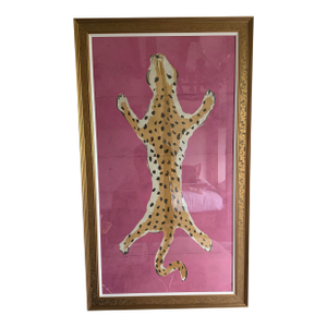 Leopard Series - Pink by Dana Gibson, Framed Art Print