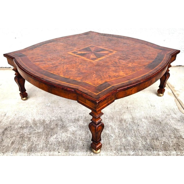 Brown Italian Cocktail Coffee Table by Decorative Crafts Italy For Sale - Image 8 of 17