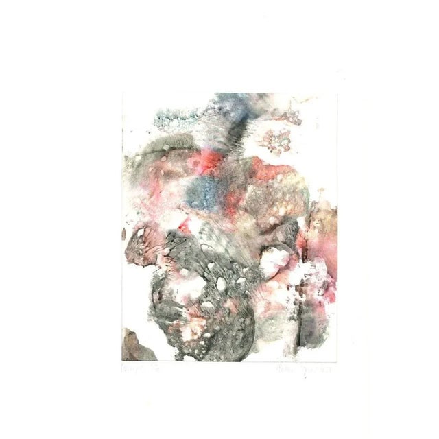 Abstract Composition is an original mixed media drawing in ink and watercolor on paper realized by Peter Dischleit...