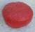 Moroccan Moroccan Red Genuine Leather Pouf For Sale - Image 3 of 7