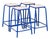 French Bright Blue Laboratory Stools, 1970s, Set of 4 For Sale