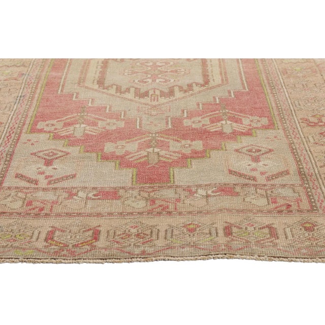 Vintage Turkish Oushak Rug, 03'04 X 07'01 For Sale - Image 4 of 10