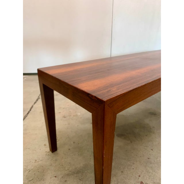 Severin Hansen Rosewood Side Table for Haslev Mobelfabrik, Denmark 1960's For Sale - Image 12 of 13