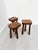 Brutalist Stool in Elm Wood For Sale - Image 5 of 5
