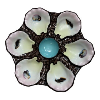 Antique French Limoges Porcelain Oyster Plate For Sale