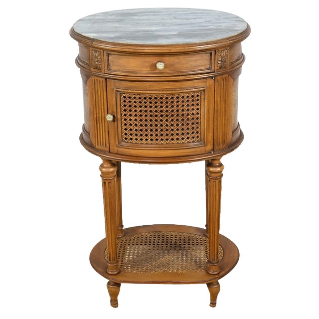 Small Beech Drum Table, 1920 For Sale