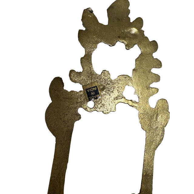 Metal Vintage Brass Cherub Embellished Art Picture Easel, Made in India For Sale - Image 7 of 7