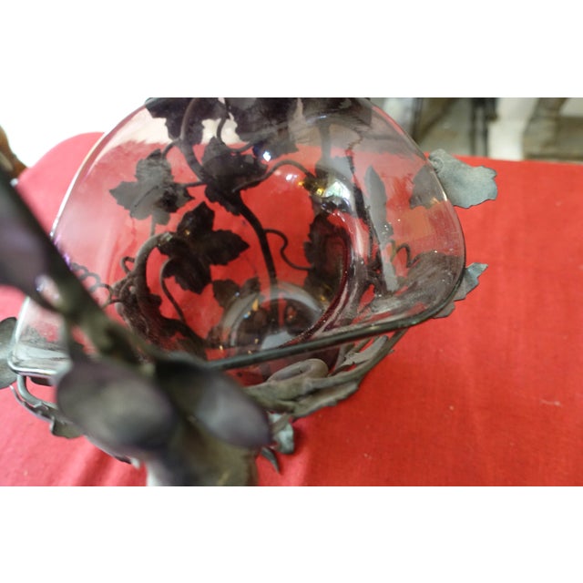 1920s Vintage Art Deco Glass and Forged Metal Cup, 1920s For Sale - Image 5 of 7