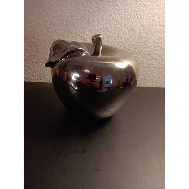 1980s Wilton Armetale Usa Aluminium Apple Figurine For Sale In Dallas - Image 6 of 7