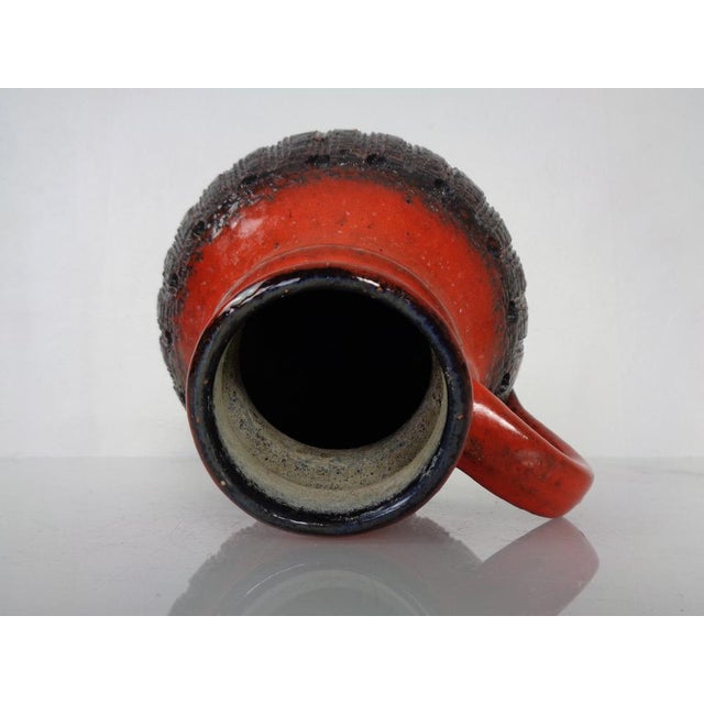 Red & Black Sawa Ceramic Vase, Germany, 1960s For Sale - Image 15 of 18