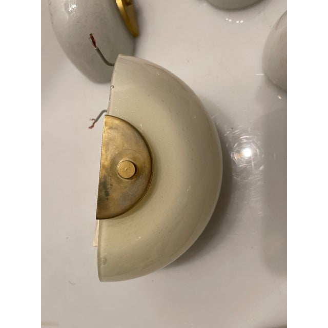 Murano Glass Brass Pulegoso Sconces, 1970s, Set of 4 For Sale - Image 12 of 16