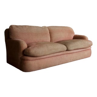 1980s Postmodern A. Rudin Sofa With Down Cushions, Reupholstery Ready For Sale