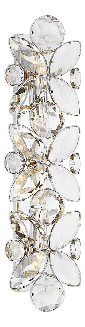 kate spade new york for Visual Comfort Signature Lloyd 26" Sconce in Polished Nickel with Crystal