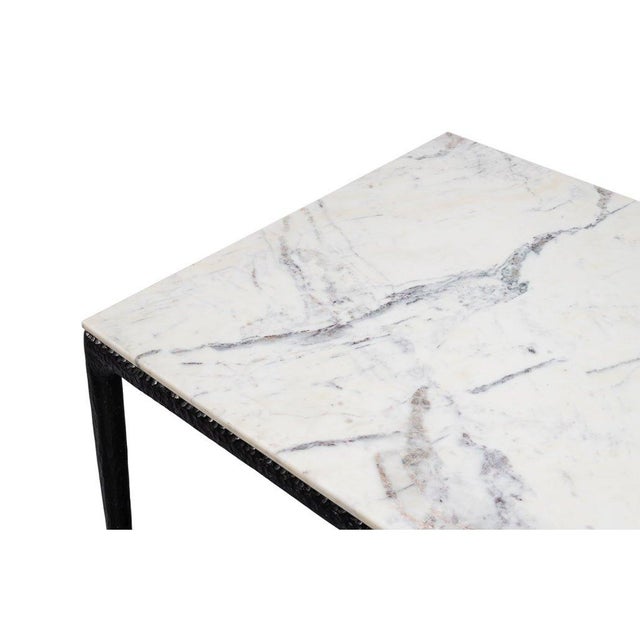 Contemporary Modern Iron and Marble Dining Table For Sale - Image 3 of 12