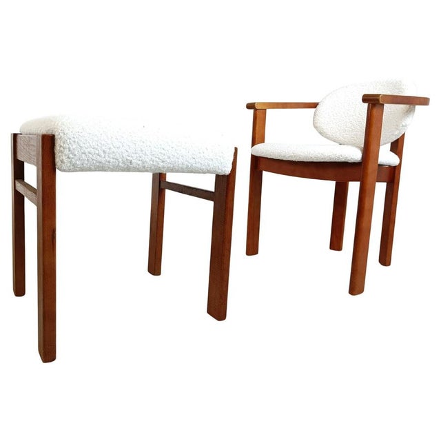 Set of Vintage Armchair and Ottoman, 1960s For Sale - Image 11 of 11