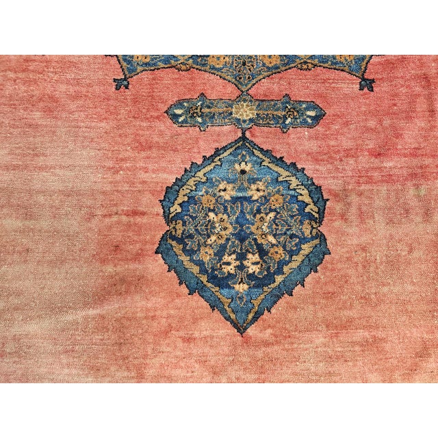 19th Century Oversized Persian Khorassan Rug, Hand-Knotted Wool, Floral Pattern, Red & Blue, 11’ X 16’ For Sale - Image 16 of 18