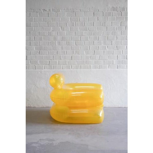 Yellow Mid-Century Modern Yellow Inflatable Indoor and Outdoor Armchair, 1960s For Sale - Image 8 of 13