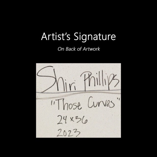 Playful Colorful Textured Painting "Those Curves" Original Artwork by Shiri Phillips For Sale - Image 9 of 9