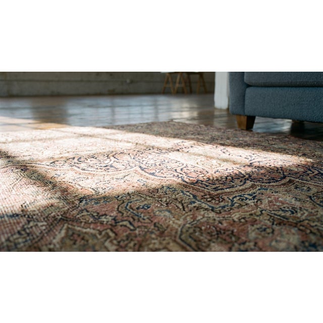 Textile Late 19th Century Persian Laver Kerman Carpet ( 14' x 17' - 427 x 518 cm ) For Sale - Image 7 of 8