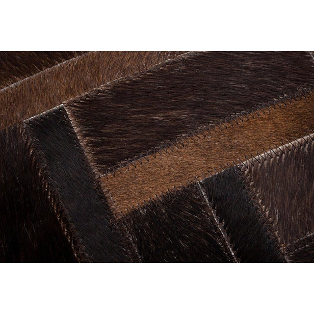 Canvello Set of 2 Genuine Cowhide Leather Decorative Throw Pillows With Feather Down Insert Included For Sale In San Francisco - Image 6 of 8