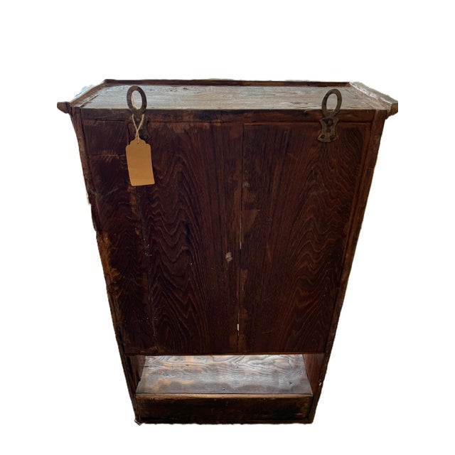 Vintage Wooden Hanging Display Case, 1920s For Sale - Image 4 of 11