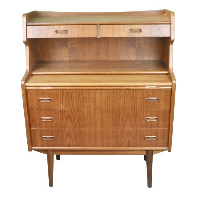 Danish Desk in Teak Veneer, 1960s For Sale
