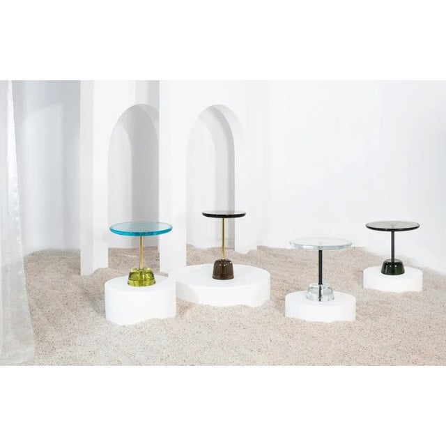 Metal Low Light Grey Black Pina Side Table by Pulpo For Sale - Image 7 of 10