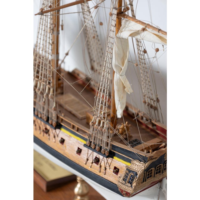 This exquisite 20th Century French model boat beautifully captures the elegance and intricacy of traditional French...