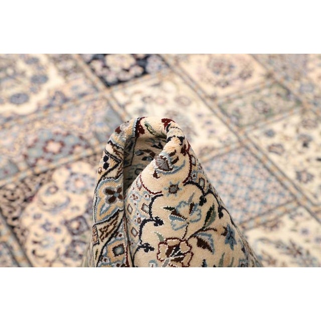 Middle Eastern Hand-Knotted Nain Rug with Floral Pattern For Sale - Image 9 of 10