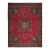 1970s Vintage Persian Handmade Wool 10x13 Red Floral Area Rug For Sale